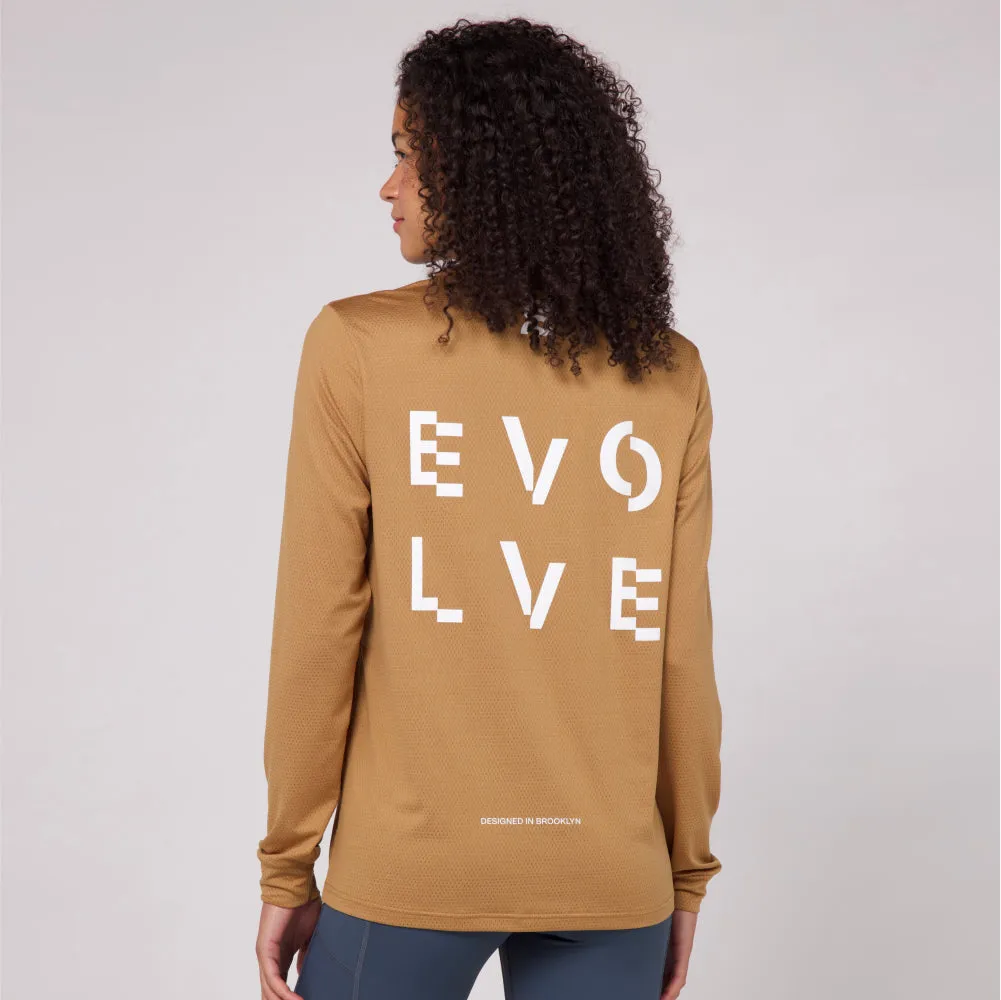 Micromesh™ "Evolve" Long Sleeve Tee - Unisex, Honey