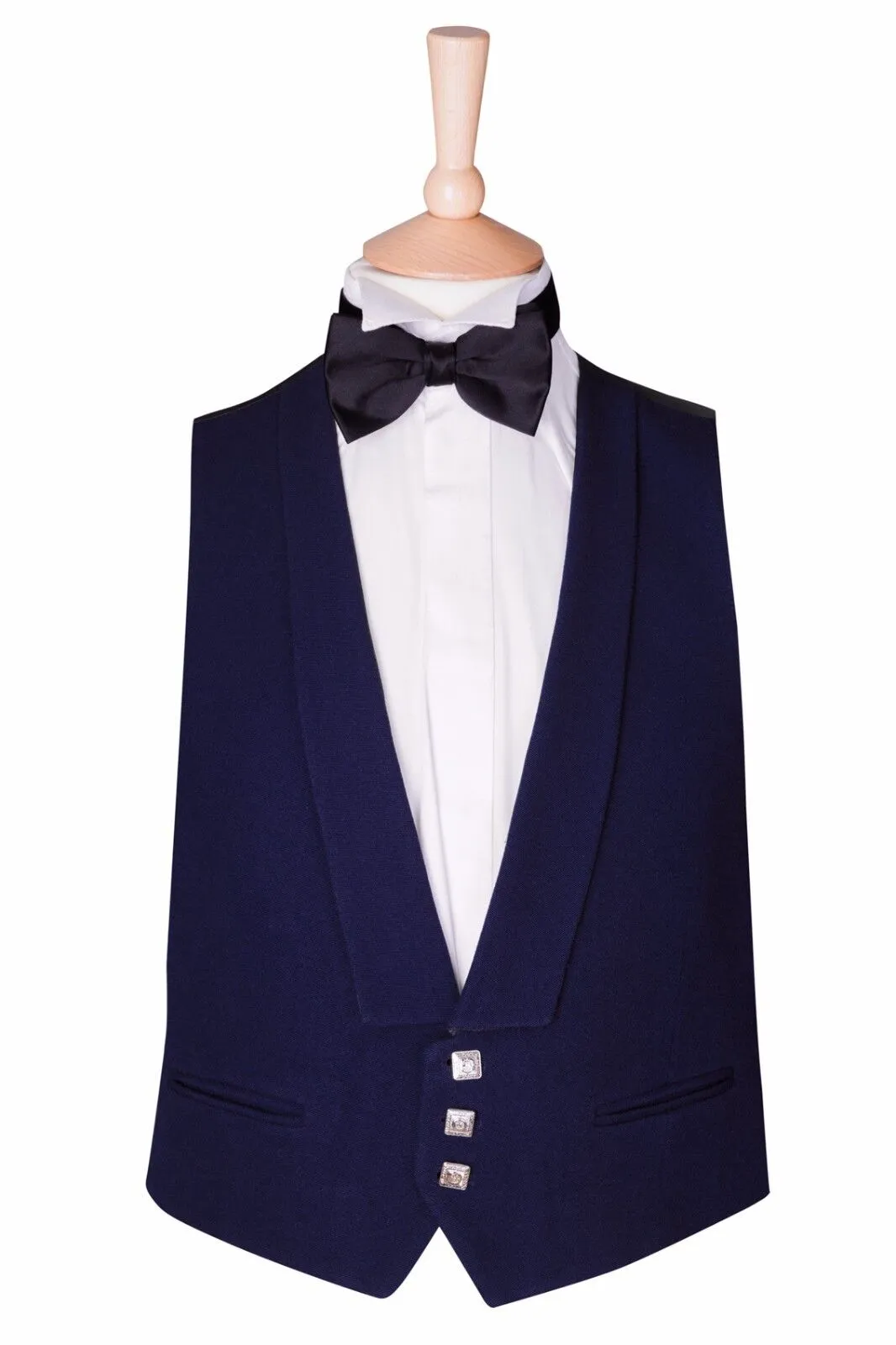 Navy Blue Prince Charlie Kilt Waistcoat - Ex Hire