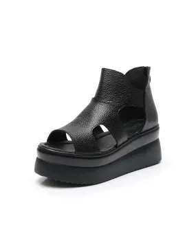 Open Toe Summer Platform Sandals Black