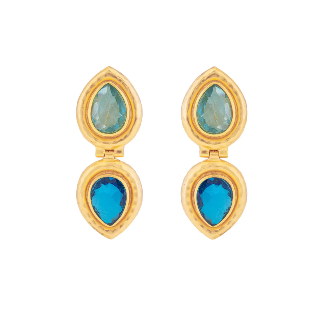 Paula Earrings Blue Quartz