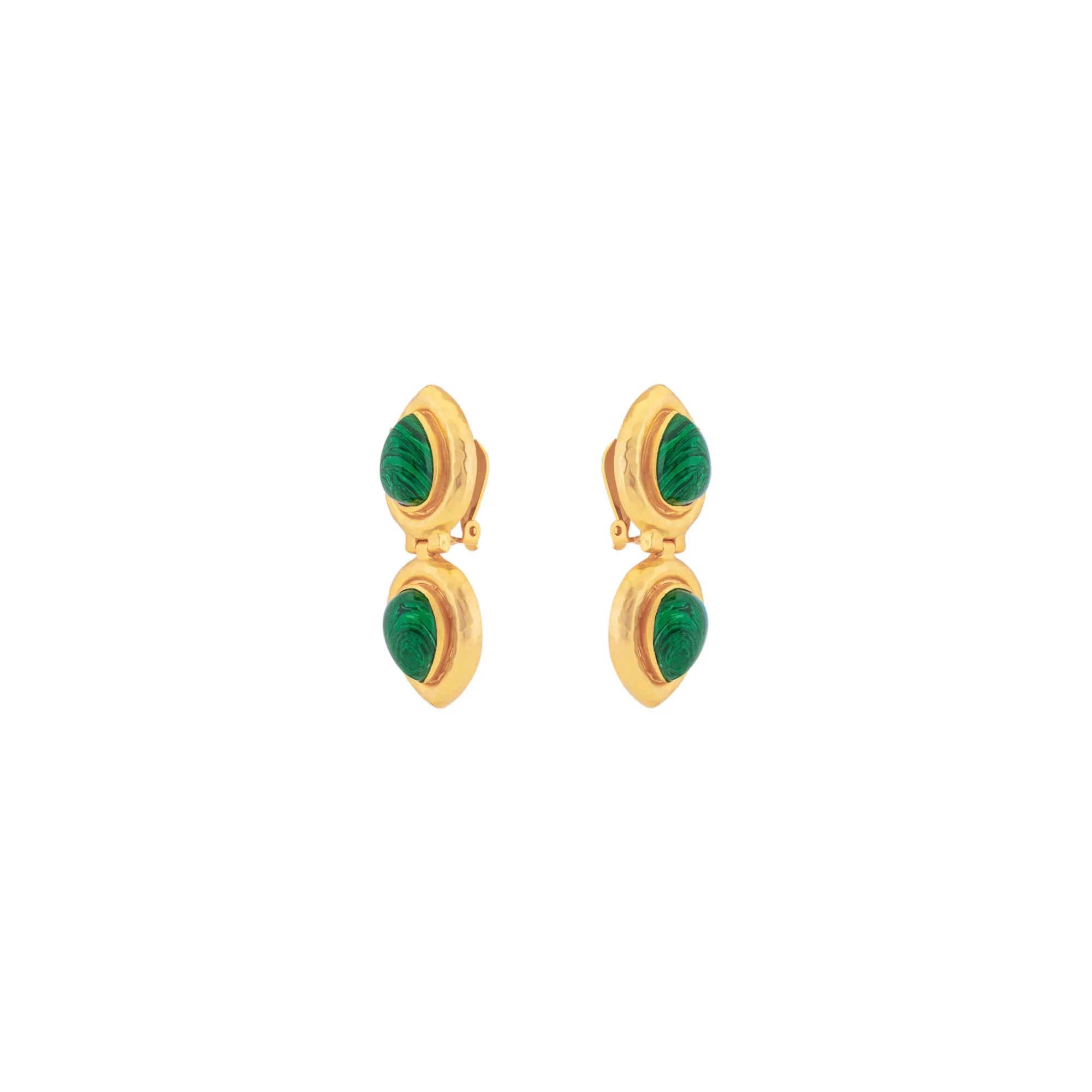 Paula Earrings Malachite