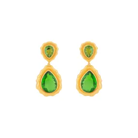 Paulina Earrings Green Peridot Quartz