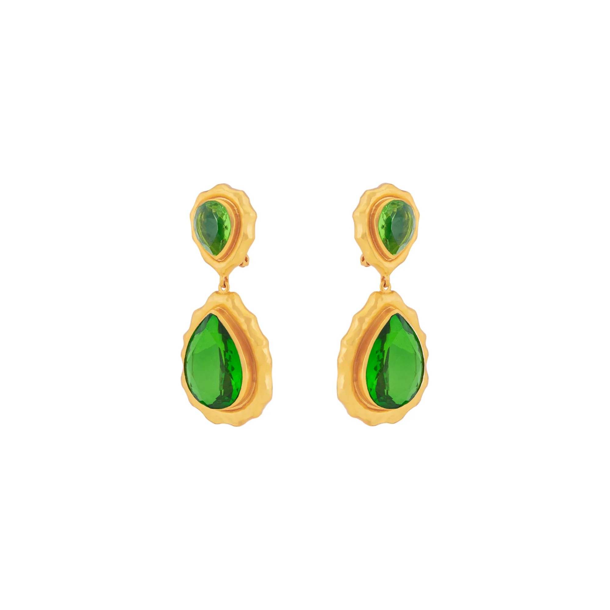 Paulina Earrings Green Peridot Quartz