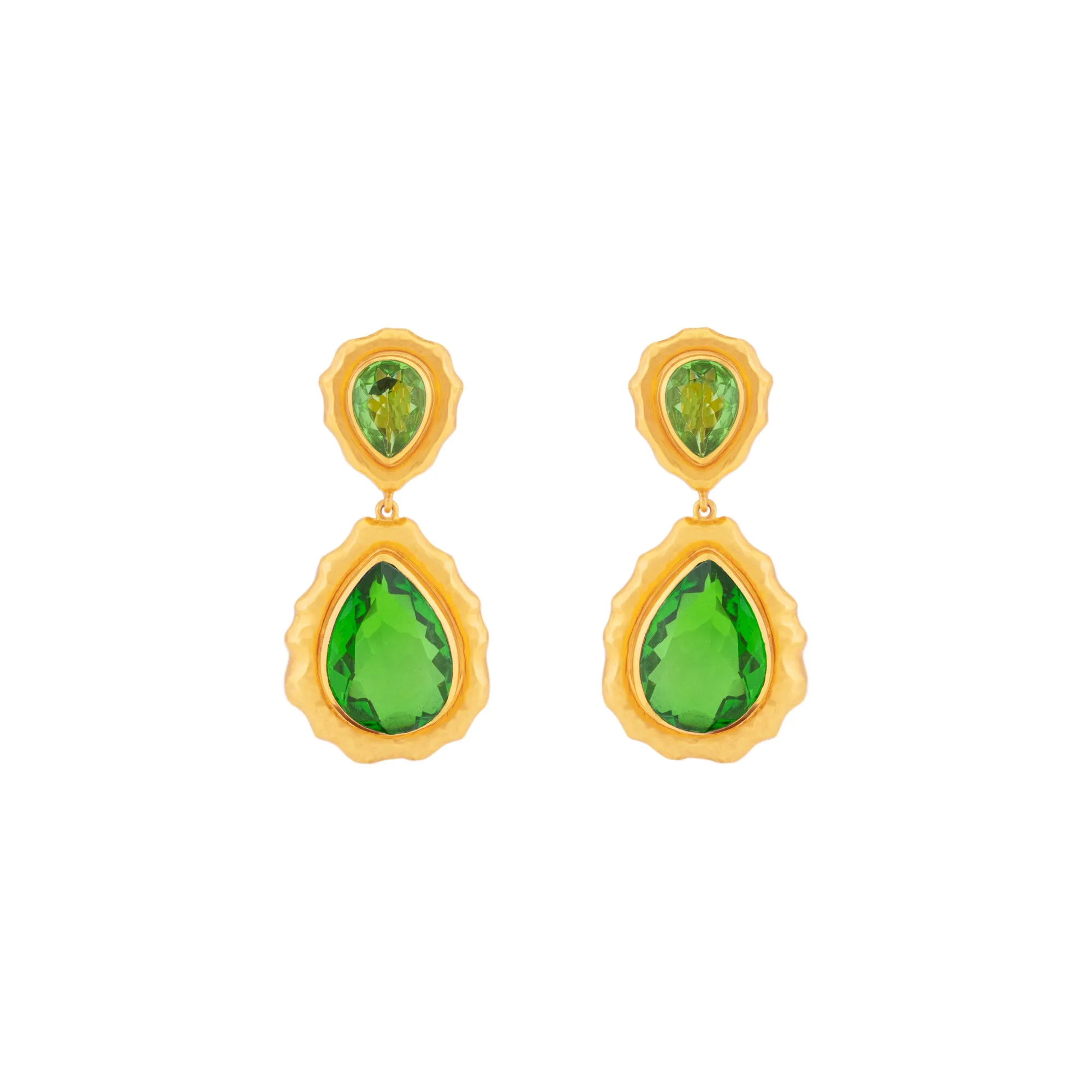 Paulina Earrings Green Peridot Quartz