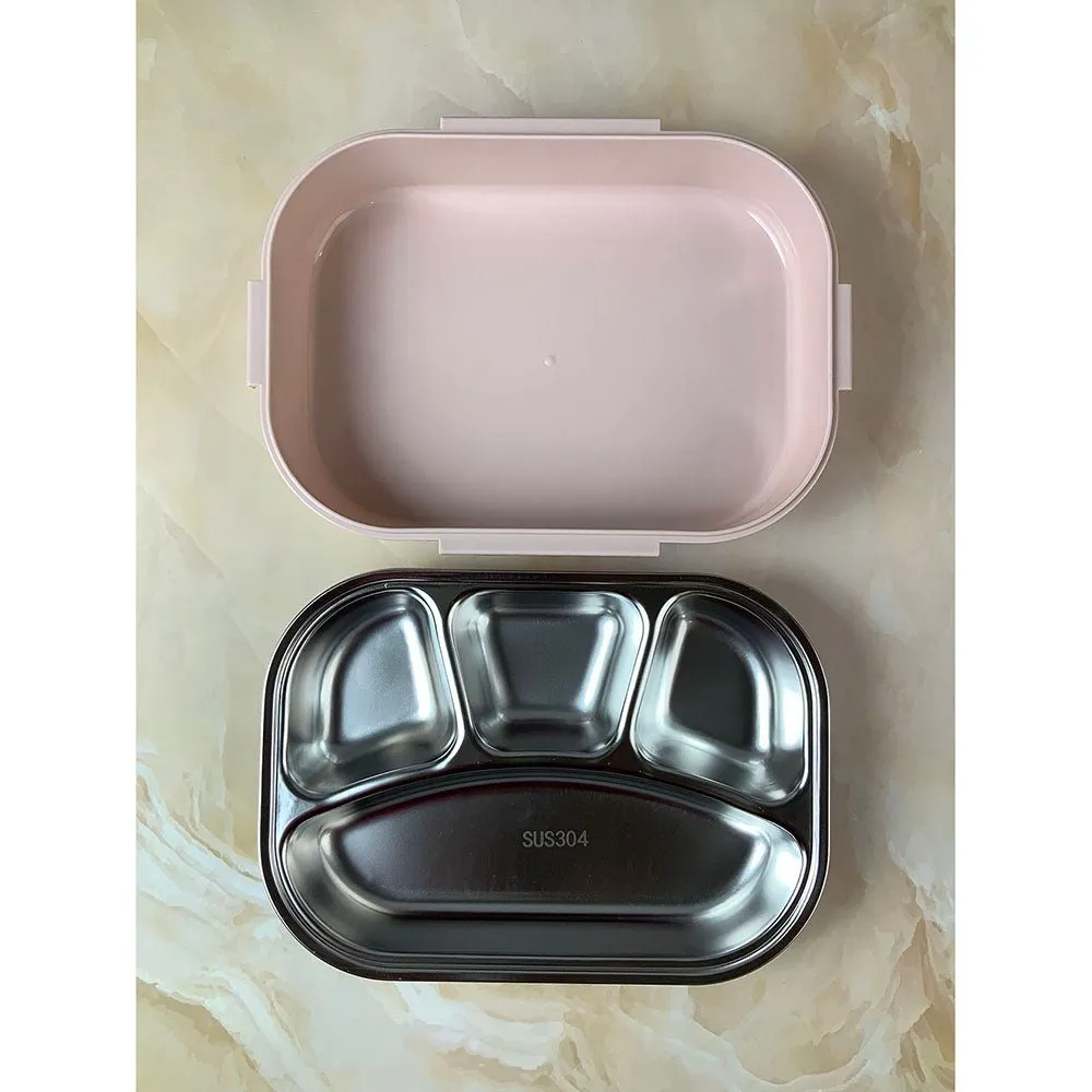 Pink Icecream Drip Big Size Stainless Steel Lunch Box, 1300ml