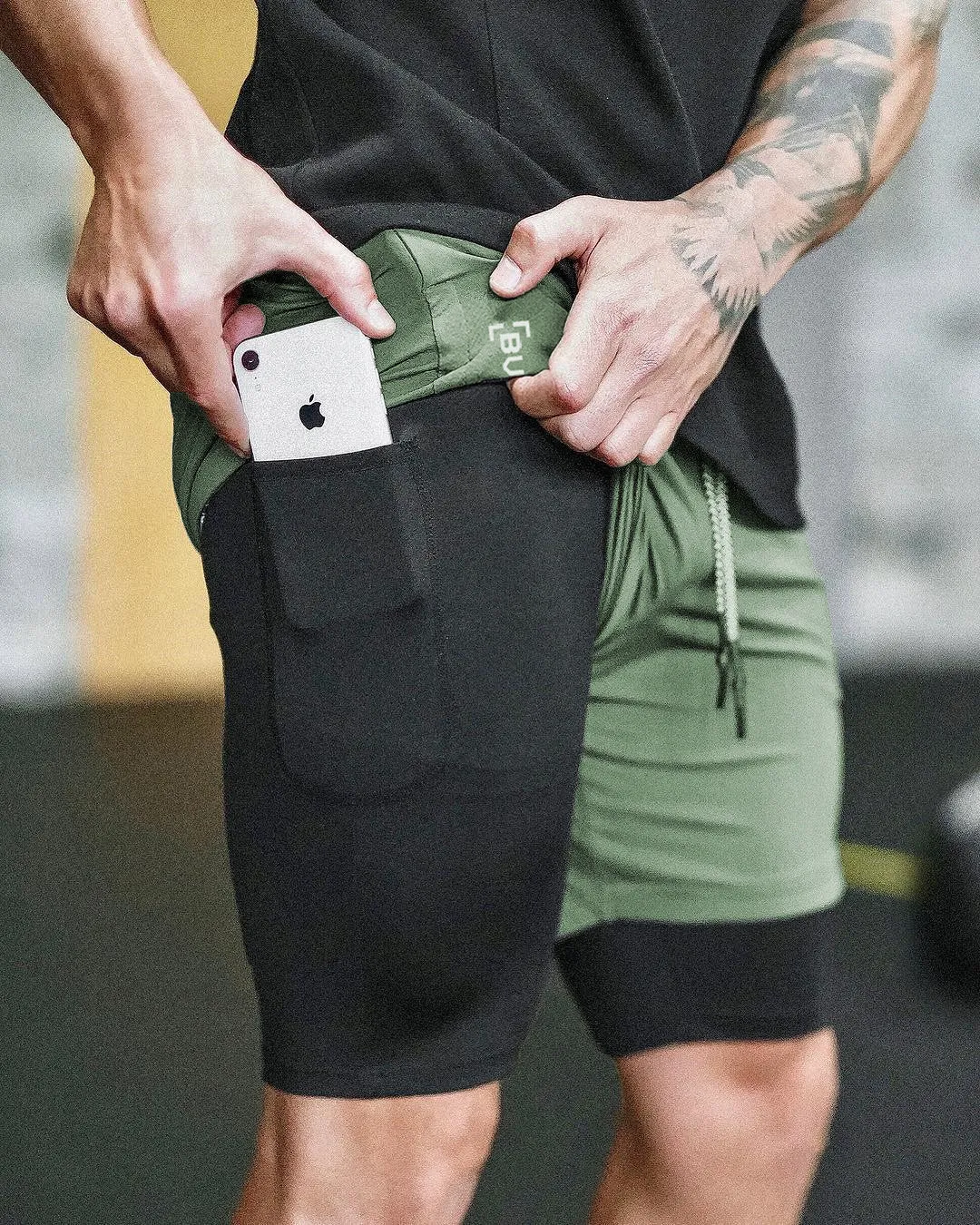 Quick Drying Compression Shorts with pocket