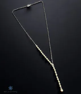 The Aroopa Silver Lariat Mangalsutra Necklace