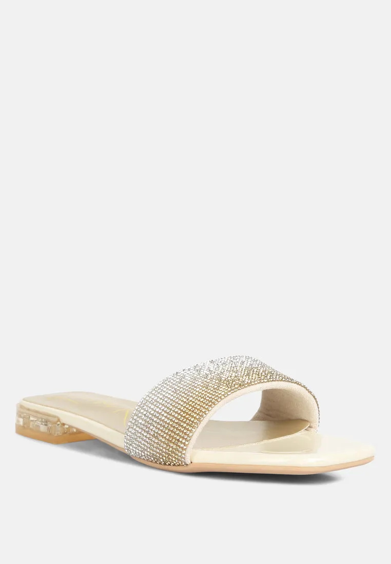 Top Flirt Rhinestone Slip On Sandals