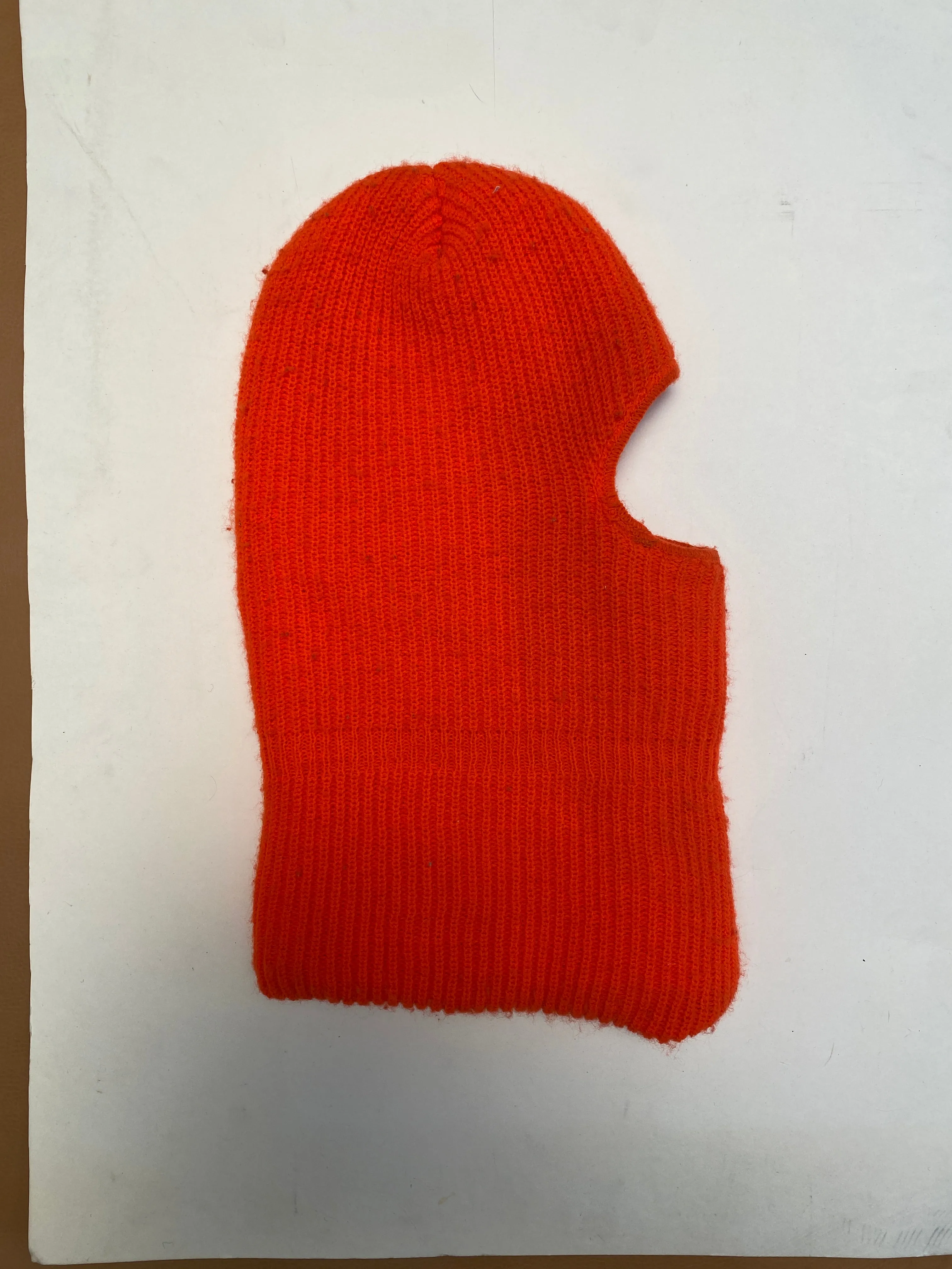 Vintage Orange Thick Knit Balaclava Ski Mask